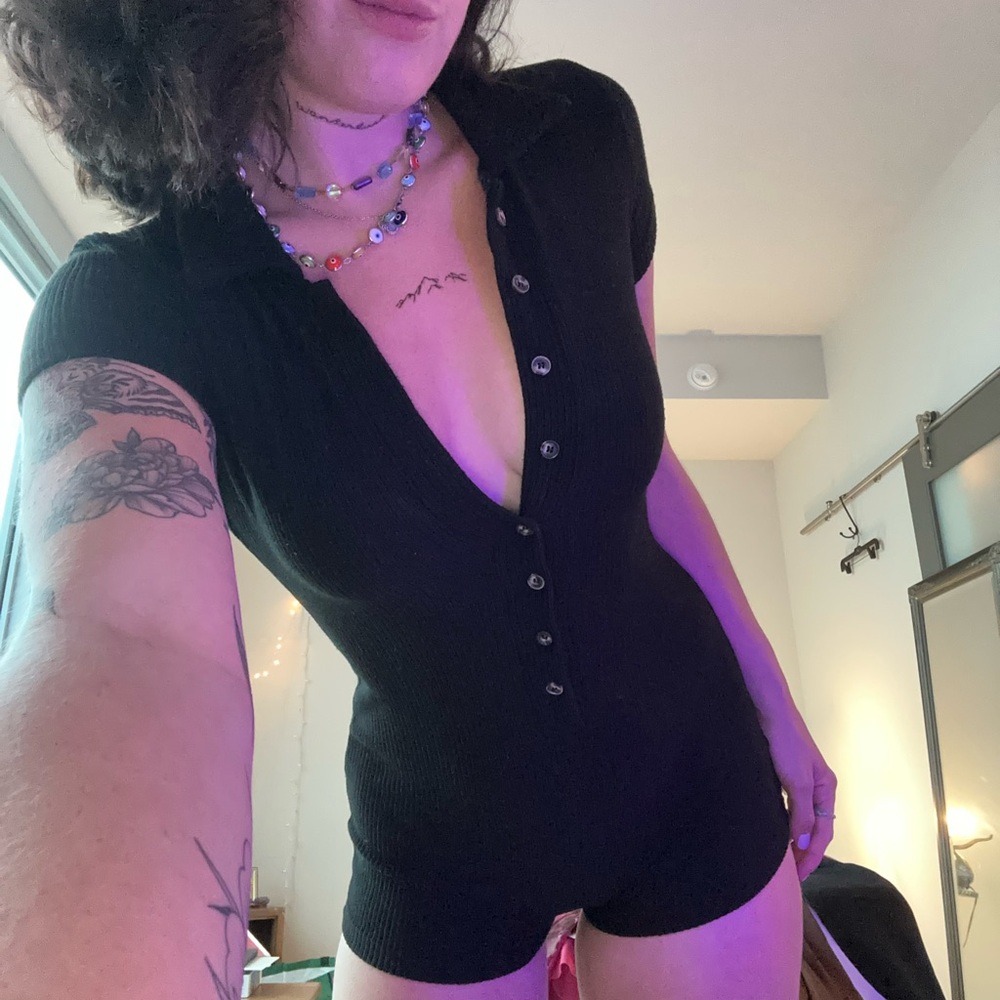 Edikted Women's Black Button-Up Top